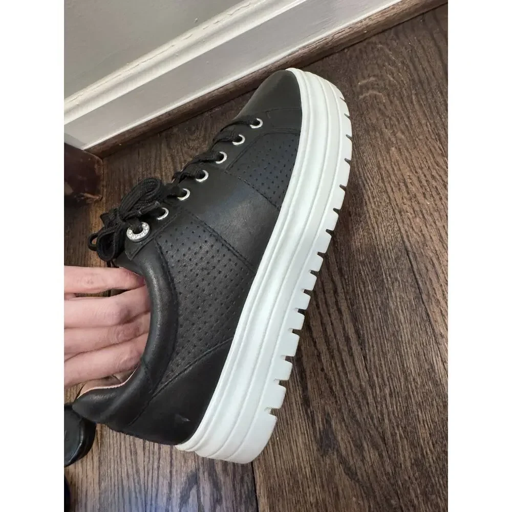 Linea Paolo Jett Platform Sneaker Shoes Lace-Up Women's Black Size 9